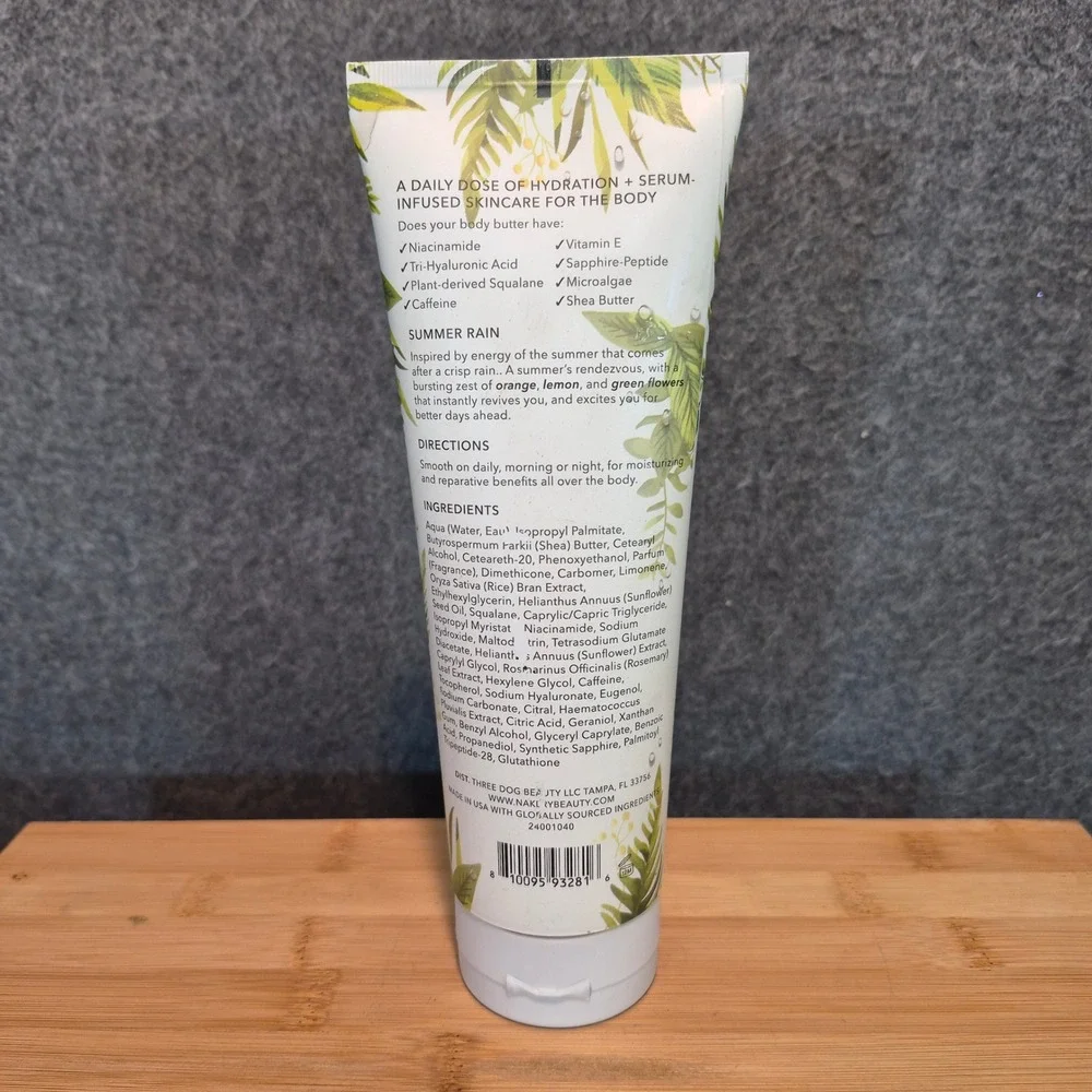 New Nakery Skin Toning Body Butter 10oz Sealed Summer Rain citrus floral